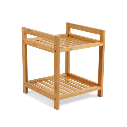 Danfold 2-Tier Bamboo Bath Rack - Natural Pan Home