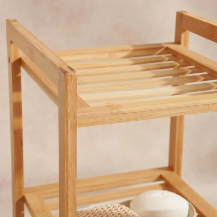 Danfold 3-Tier Bamboo Bath Rack - Natural Pan Home