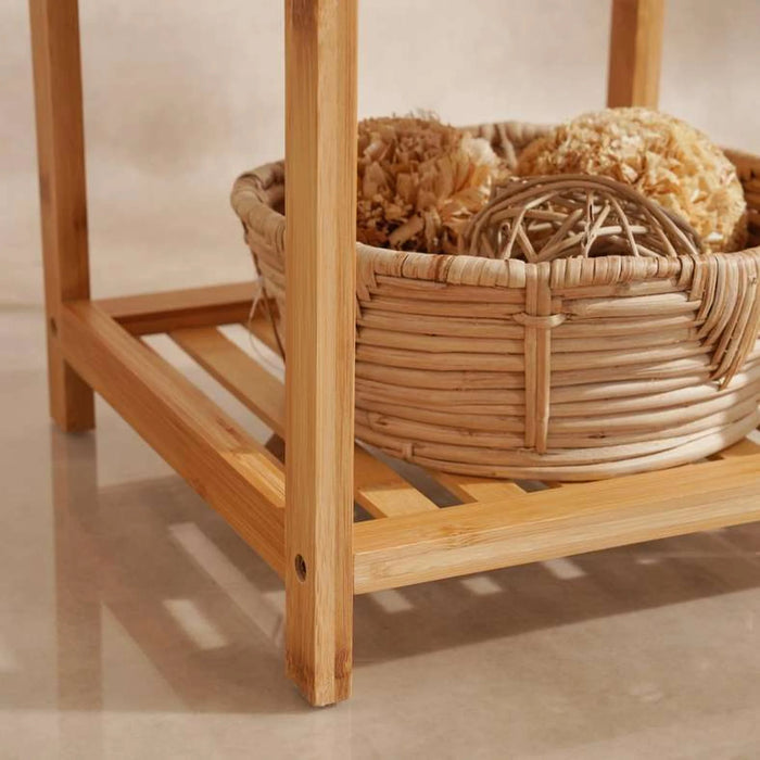Danfold 4-Tier Bamboo Bath Rack 30X30X80Cm - Natural