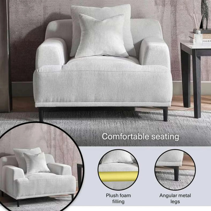 Danvor Single Seater Sofa - Off White