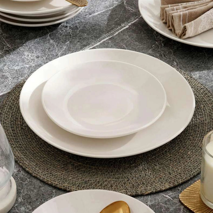 Daphne 24-Piece New Bone China Dinner Set -White