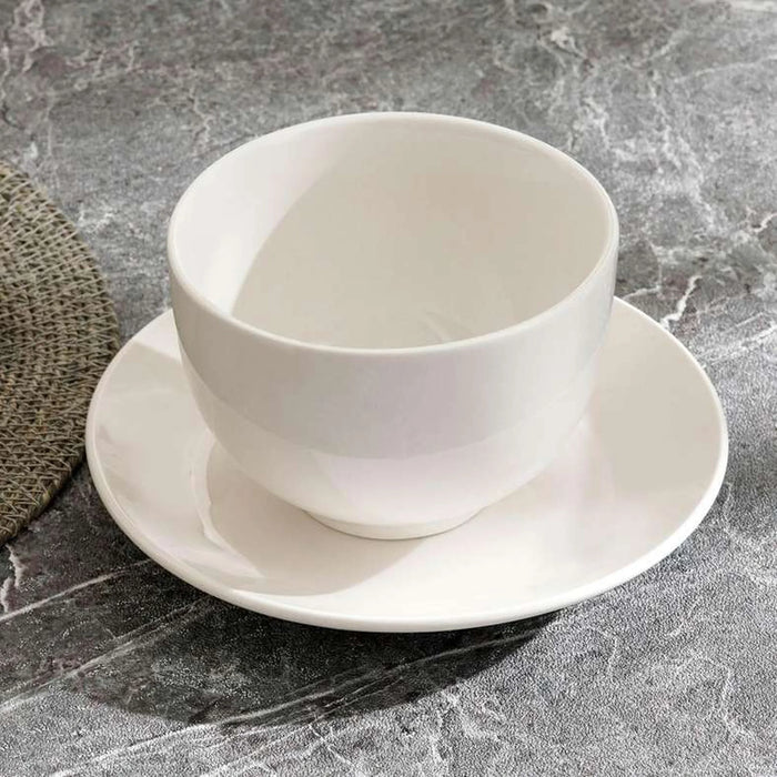 Daphne 24-Piece New Bone China Dinner Set -White