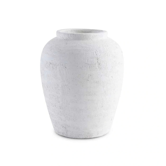 Daphne Terracotta Vase 25.5X25.5X31.5Cm- White
