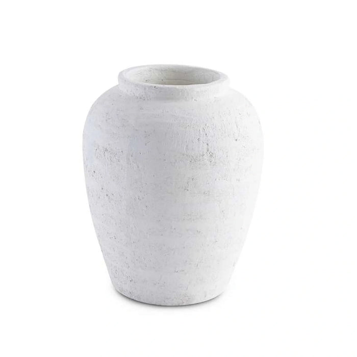 Daphne Terracotta Vase 25.5X25.5X31.5Cm- White