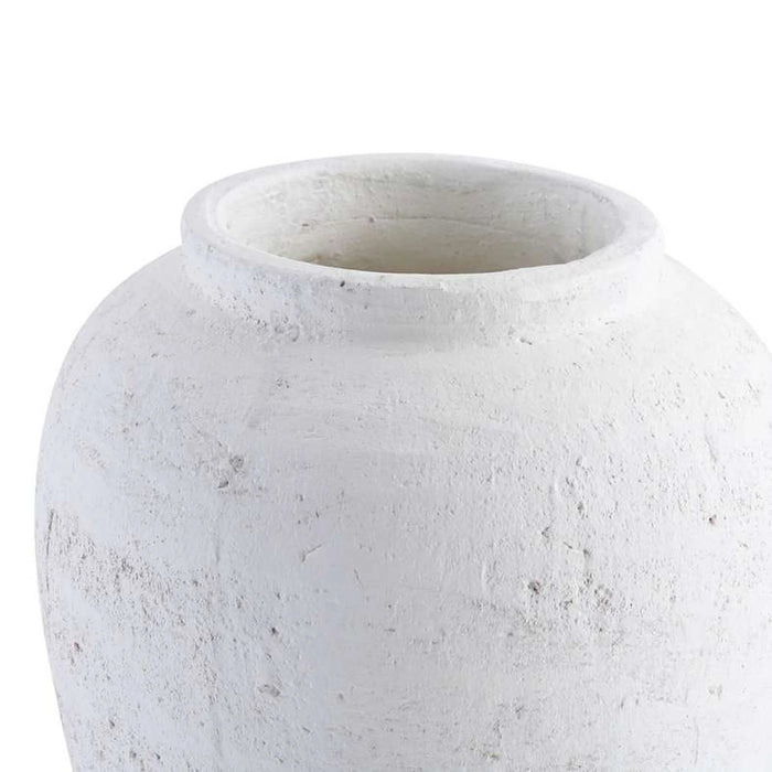 Daphne Terracotta Vase 25.5X25.5X31.5Cm- White