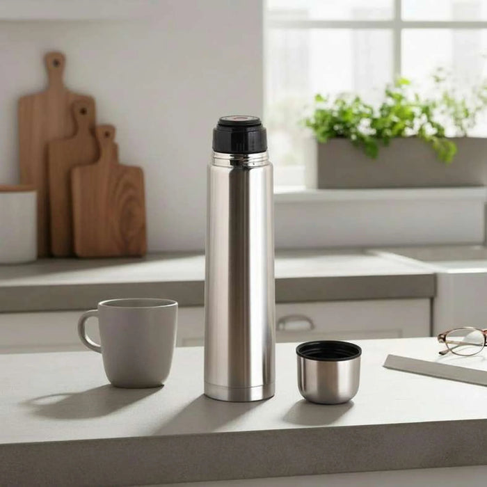 Darice Stainless Steel Travel Flask 1L -Chrome