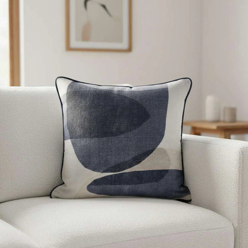 Darwin Printed Down Alternative Filled Cushion 50X50Cm - Pearl Blue Pan Home