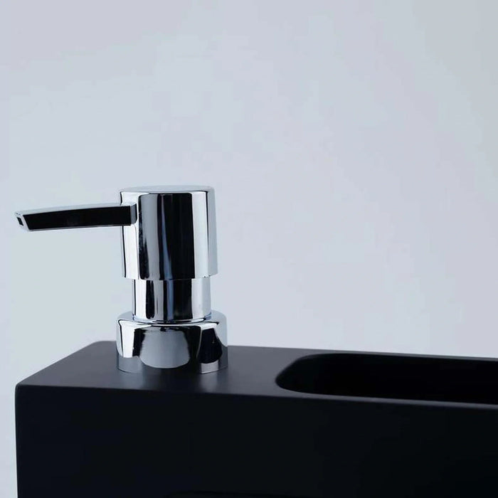 Davis Dish Wash Liquid Dispenser With Scrubber Holder 16X7.2X15.1Cm-Black Pan Home
