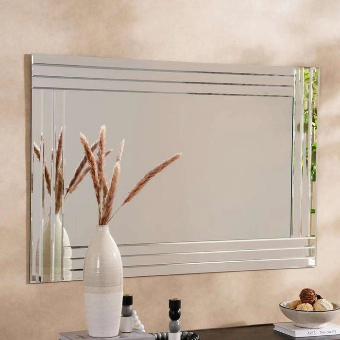 Dawn Triple-Bar Glasswall Mirror 80X120Cm- Clear Pan Home