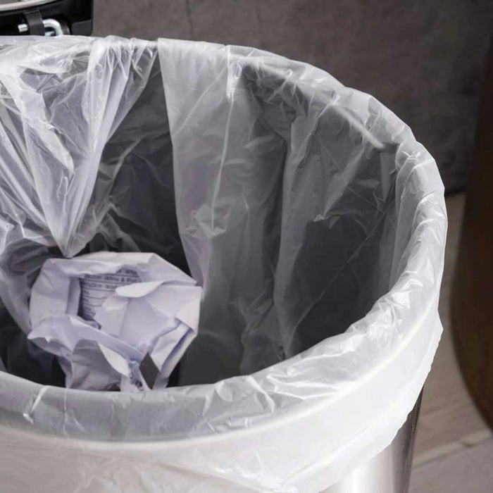 Debris 150-Piece Pack Of 5 Bio-Degradable Garbage Bag Set 18.9 Liter/5 Gallon- White Pan Home
