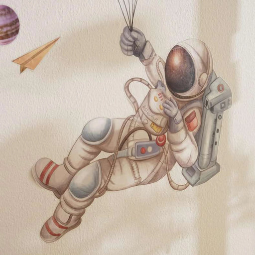 Decowall 2-Piece Astronaut And Outer Space Wall Sticker 30X90Cm - White Pan Home