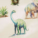 Decowall Dinosaur 2-Piece Wall Sticker 30X90Cm - White Pan Home