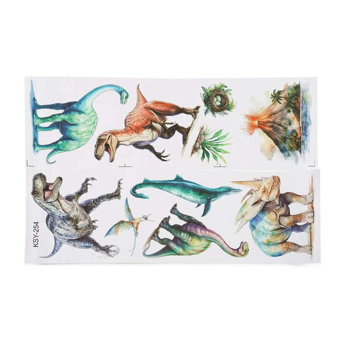 Decowall Dinosaur 2-Piece Wall Sticker 30X90Cm - White Pan Home