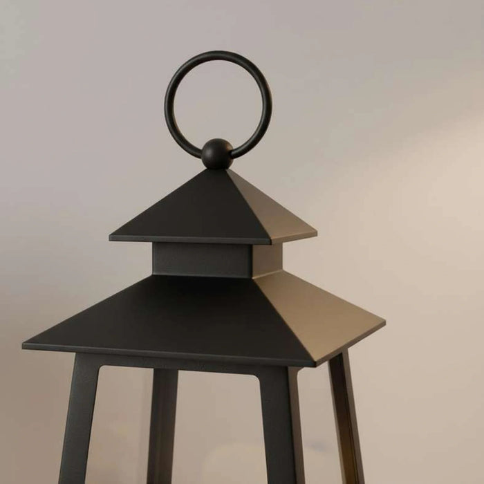 Deia Led Lantern With Candle 15X15X30.5Cm - Black