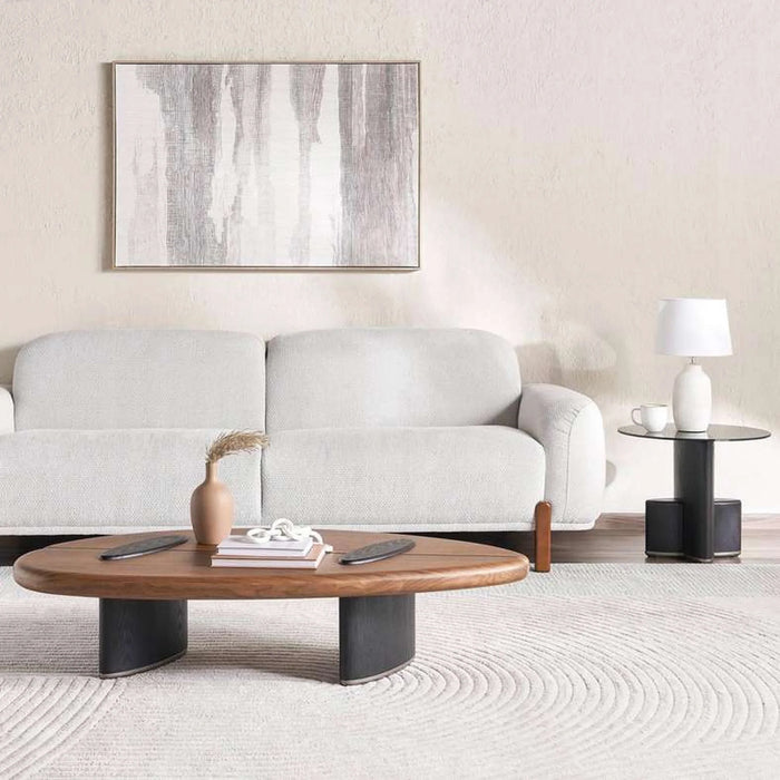 Delger End Table Tempered Glass - Black & Gold