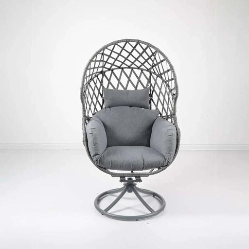Delisa Swivel Rocking Chair - Grey Pan Home