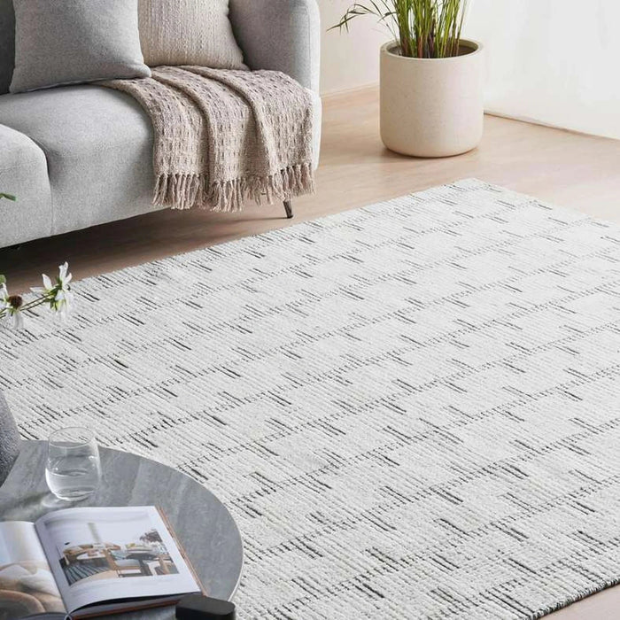Dellow Handloom Wool Rug 200X300Cm - Ivory Pan Home