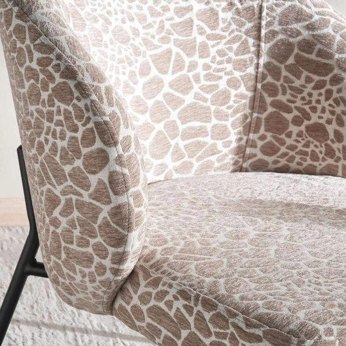 Delmer Accent Chair Fabric - Beige & Black