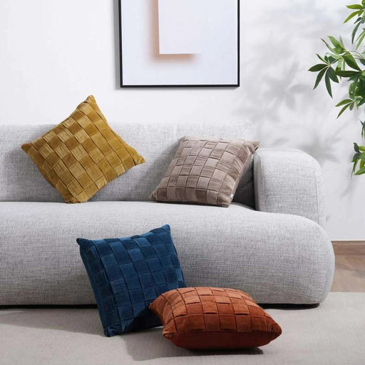 Delney Velvet Filled Cushion 45X45Cm - Navy Pan Home