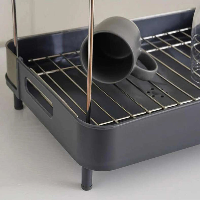 Delsy 2-Tier Dish Rack Silver Pan Home