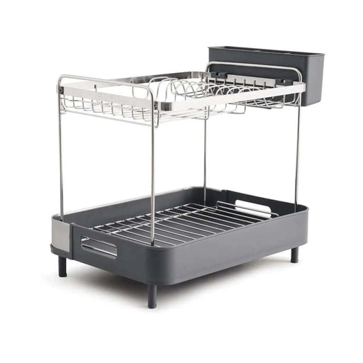Delsy 2-Tier Dish Rack Silver Pan Home