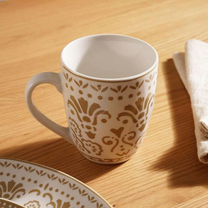 Delvin 16-Piece Porcelain Dinner Set - Beige