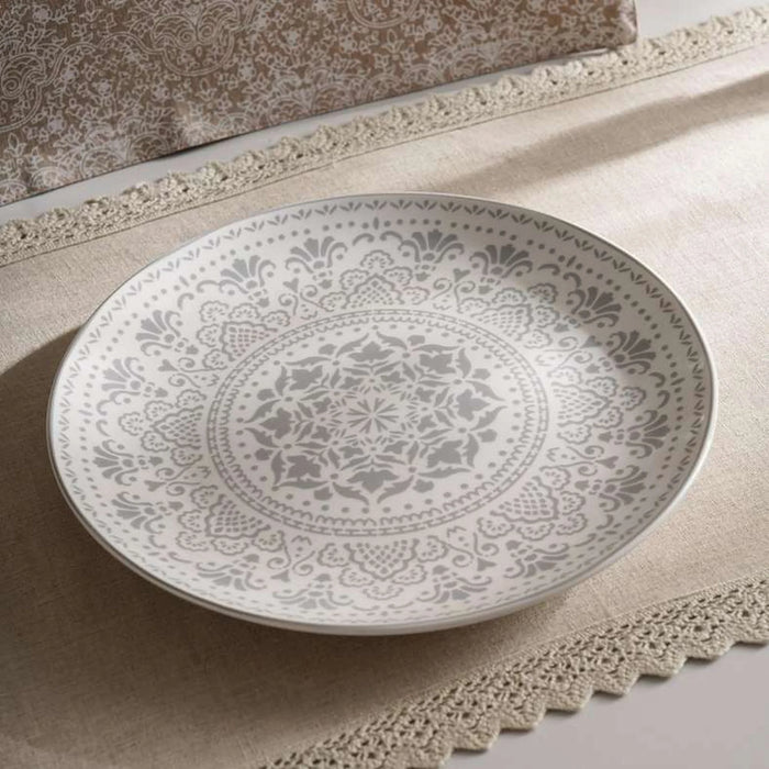 Delvin 16-Piece Porcelain Dinner Set - Grey