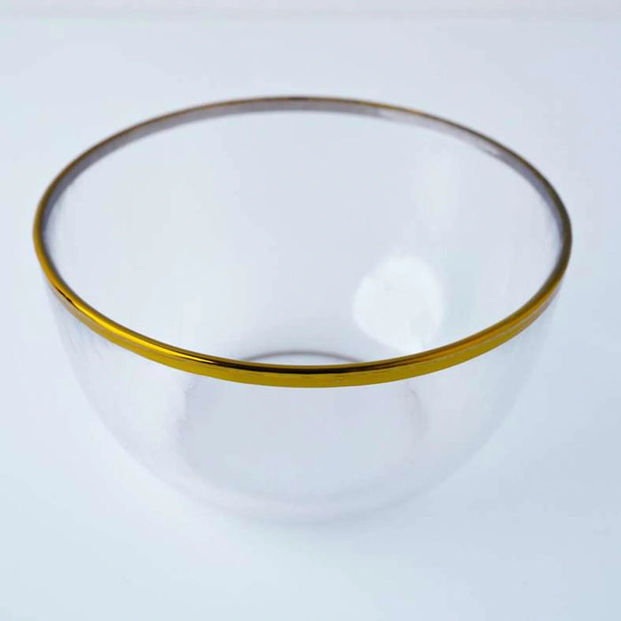 Demetra Gold Rim Bowl Clear 650Ml