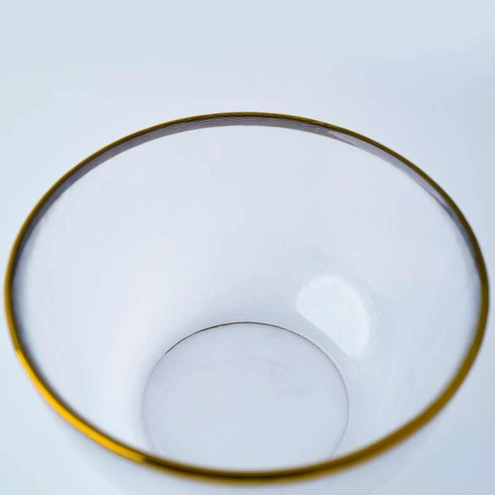 Demetra Gold Rim Bowl Clear 650Ml
