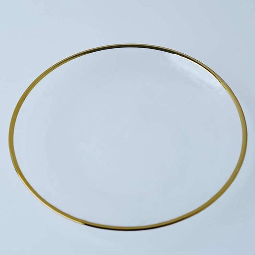 Demetra Gold Rim Charger Plate Dia27Cm - Clear Pan Home