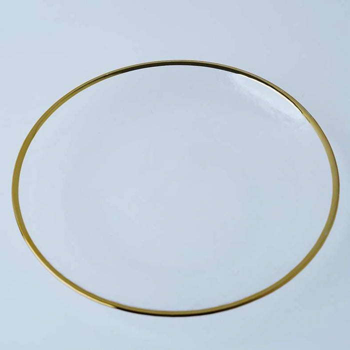 Demetra Gold Rim Charger Plate Dia27Cm - Clear Pan Home