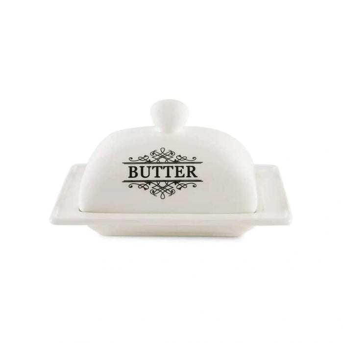 Denbi Butter Dish 16.4X12X9Cm - White Pan Home