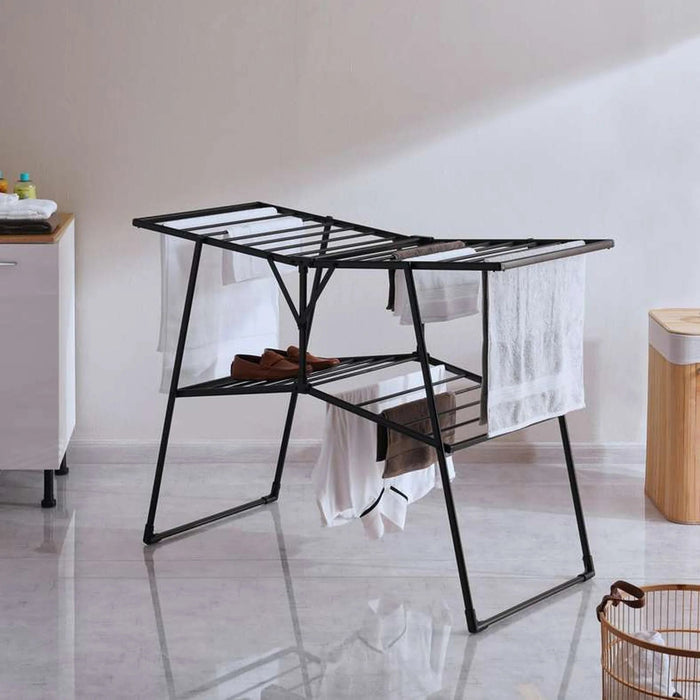 Dennise Foldable Cloth Dryer With 22M Drying Space 131X60X95Cm - Black Pan Home