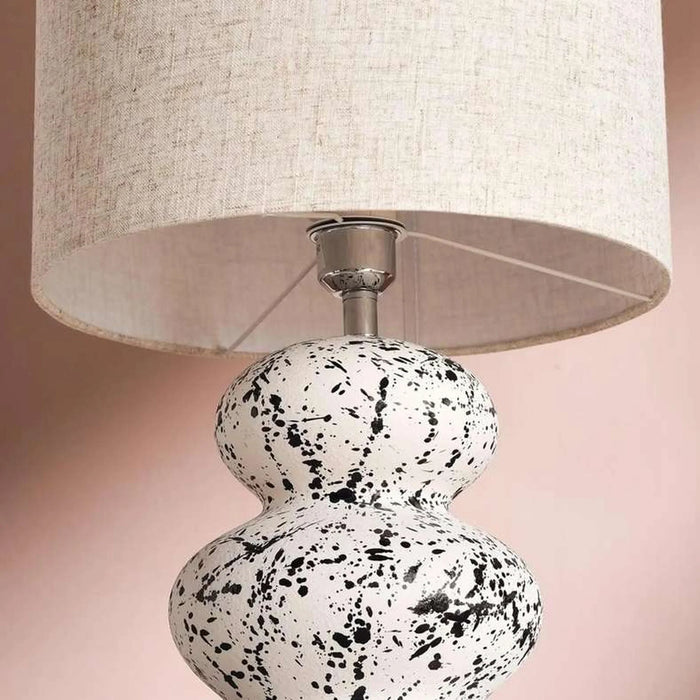 Denver E27 Ceramic Table Lamp 36X61Cm - White/Black