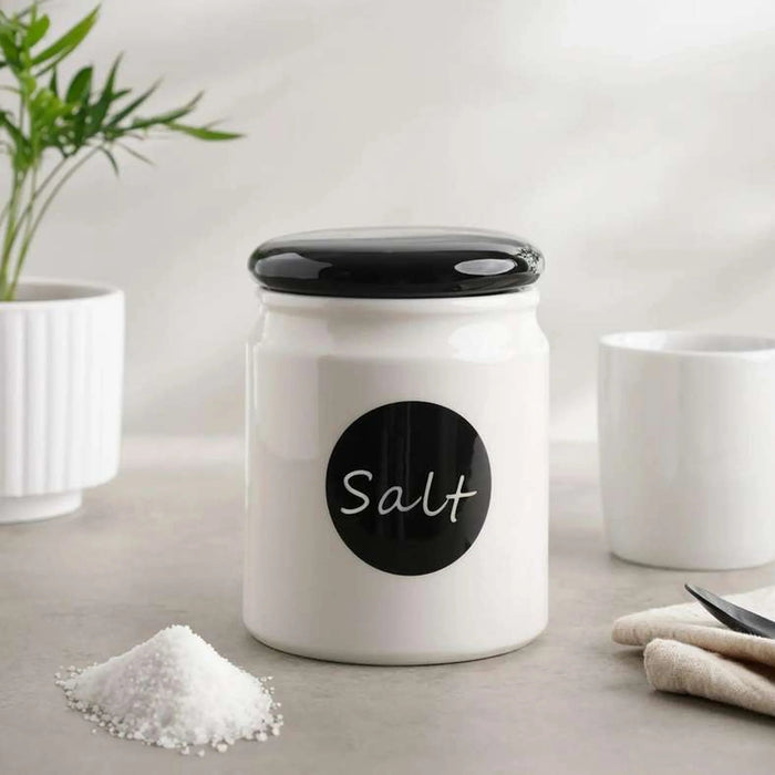 Denzi Salt Canister 800Ml - White Pan Home