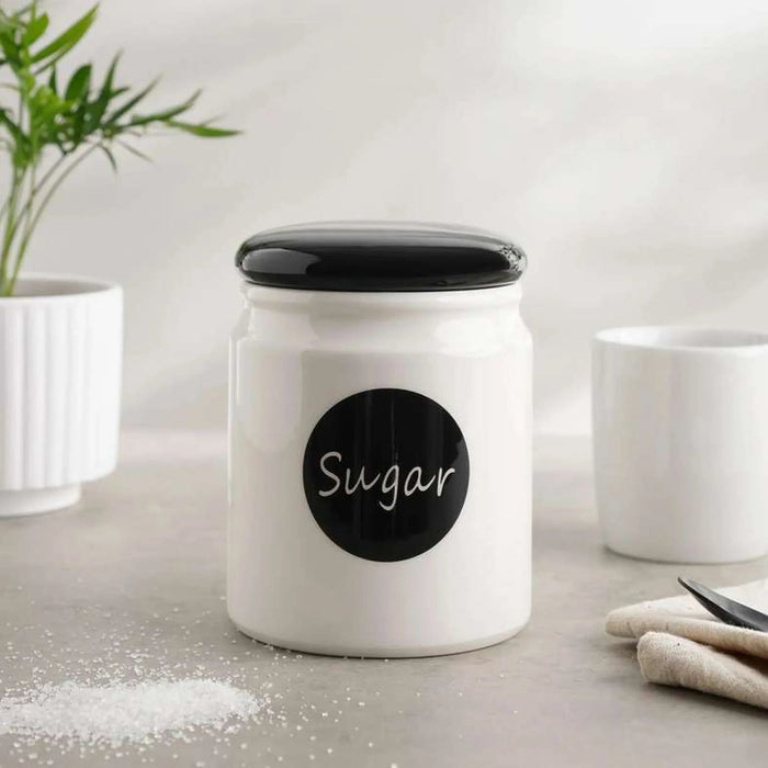 Denzi Sugar Canister 800Ml - White Pan Home