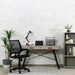 Deroche Writing Desk With Drawer - Grey Black Pan Home