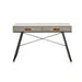 Deroche Writing Desk With Drawer - Grey Black Pan Home