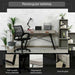 Deroche Writing Desk With Drawer - Grey Black Pan Home