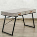 Deroche Writing Desk With Drawer - Grey Black Pan Home
