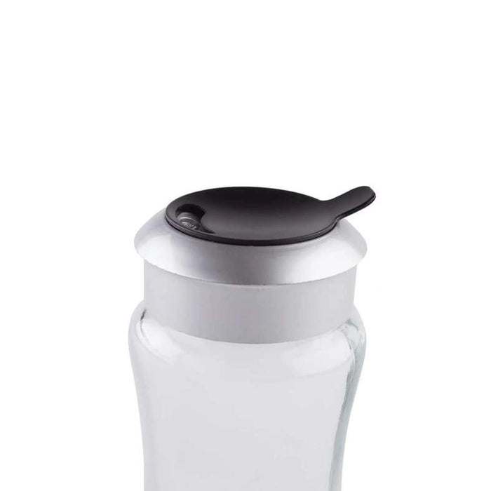 Derya 8-Piece Glass Spice Jar With Metal Stand - Clear