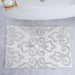 Designora Damask Tufted Bathmat 60X90Cm - Silver Pan Home
