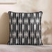 Designora Ikat Jacquard Filled Cushion With Feather Insert - Black Pan Home
