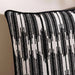 Designora Ikat Jacquard Filled Cushion With Feather Insert - Black Pan Home