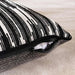 Designora Ikat Jacquard Filled Cushion With Feather Insert - Black Pan Home