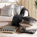 Designora Interlace Filled Cushion With Feather Insert - Black Pan Home