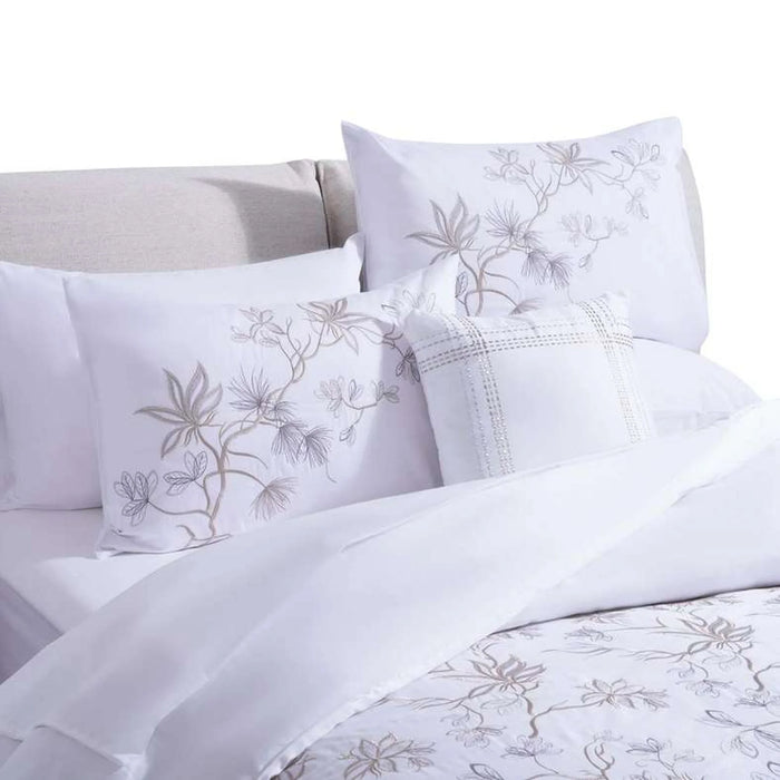 Designora Royal Garden 4-Piece Embroidered Comforter Set 250X260Cm -Beige