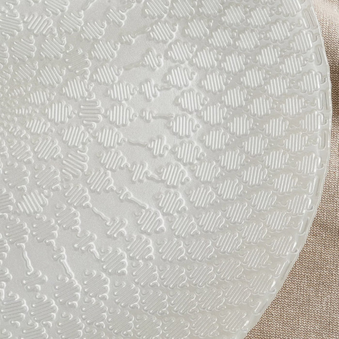 Destina Glass Charger Plate Dia32Cm -Pearl White