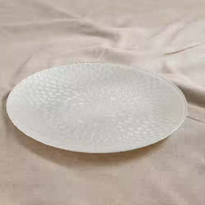 Destina Glass Charger Plate Dia32Cm -Pearl White