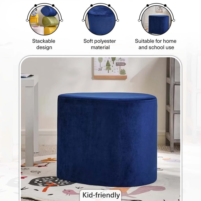 Dew Drop Kids Stool 45X35X38Cm- Navy